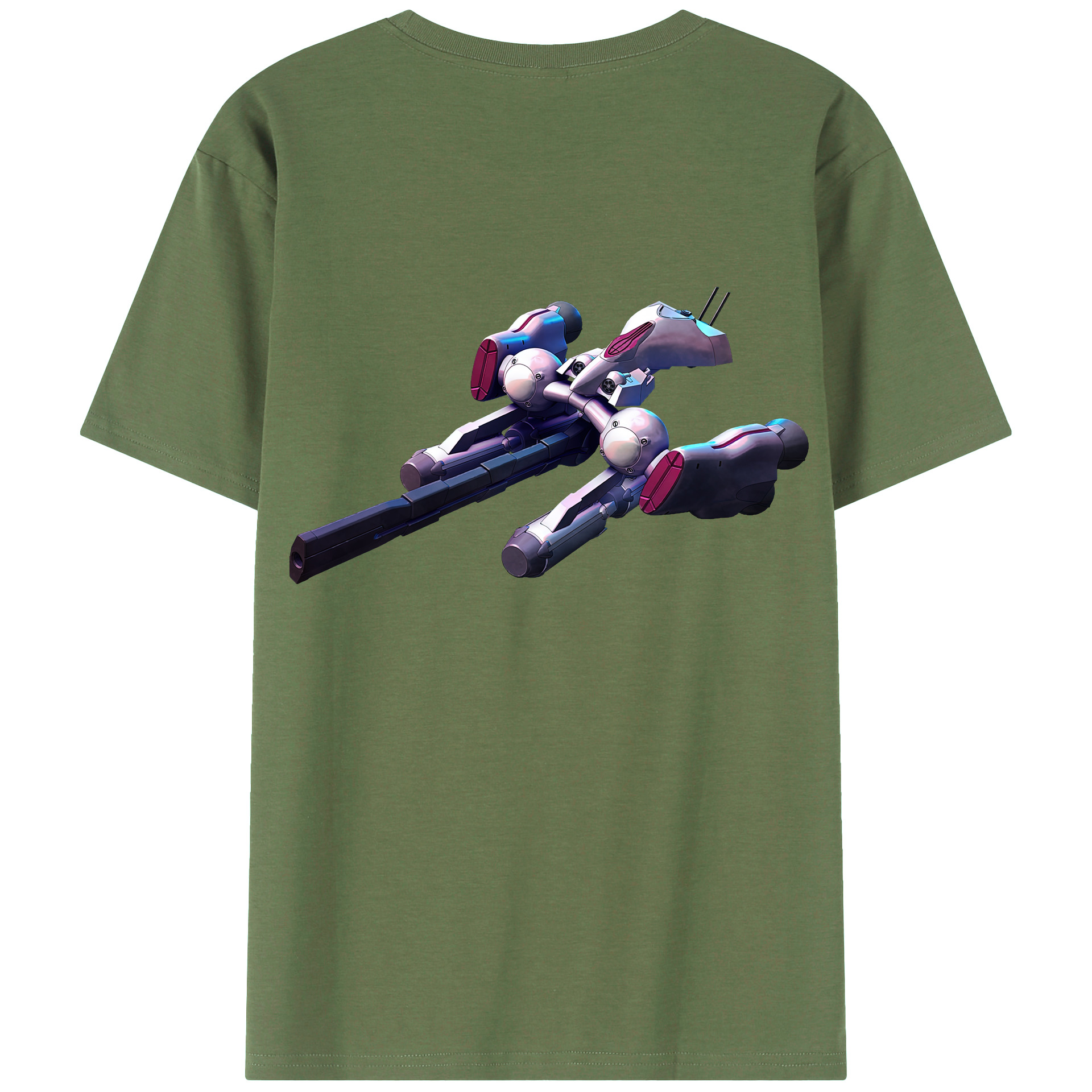 （画像用） 機動戦士ガンダム Mobile Suit Gundam 綿100％ メンズ半袖Tシャツ（バックプリント） 通気性